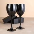 Czarne kieliszki do wina 300ml 6 szt - 5