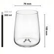 Szklanka 350ml do drinków wina wody soku elegancka zmywarka - 2