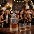 Karafka 750ml 2 Szklanki do Whisky Grawer Zestaw Prezent Urodziny Pudełko - 2