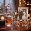 Karafka Whisky ROYAL 850ml + 2 Szklanki Grawer Prezent NA ROCZNICĘ ŚLUBU - 5