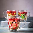 KUBKI Szymek 220ml SOWY 3 szt DLA DZIECI - 3