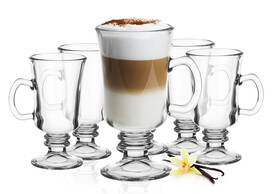 Szklanki do latte Irish 6 szt + 6 łyżeczek Gratis