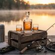 Zestaw Karafka 850ml + 2 Szklanki do Whisky Grawer Prezent dla Wędkarza Box - 7