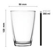 Uniwersalna szklanka o pojemności 380ml - 2