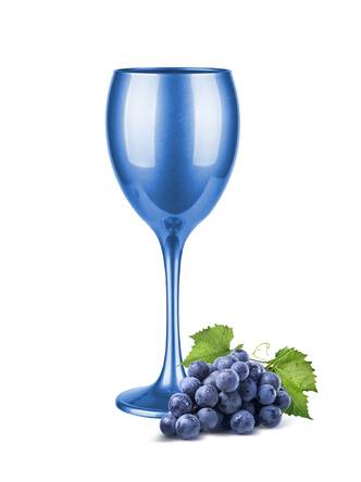 Kieliszek Wino 300ml Niebieski Metaliczny