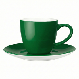 Filiżanka ceramiczna ze spodkiem Bruno 230ml KPL Zielony