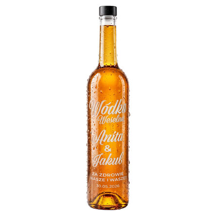 Butelka na nalewkę alkohol wódkę WESELE z GRAWEREM 500ml na PREZENT HIT