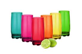 Komplet 6 szklanek Rainbow Mix 350ml