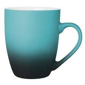 Kubek Bruno na kawę herbatę 300ml Jasny Turkusowo-czarny Matowy