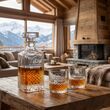 Zestaw Karafka 750ml 2 Szklanki Grawer Prezent dla Miłośnika Gór Whisky - 3