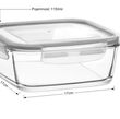 Pojemnik 1150ml z przykrywką biały 17x17 - 5