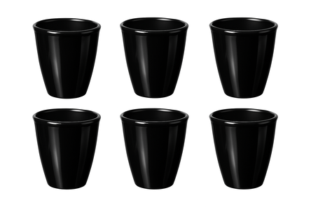 Kieliszki Baryłka 25ml Czarny Błyszczący 6 szt