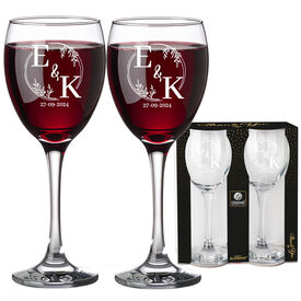 Kieliszki do wina GRAWER 300ml PREZENT ŚLUB URODZINY ROCZNICA WALENTYNKI x2