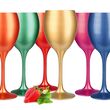 Kieliszek Wino 300ml Metaliczny Mix 6 szt - 2