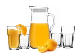 Zestaw Dzbanek 1500ml + 4 szklanki 270 ml