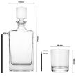 Zestaw Karafka do Whisky 850ml + 2 Szklanki Grawer Prezent Pudełko Magnes - 4