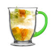 Komplet kubków Kubasów 400ml ucho zielone 6szt - 2
