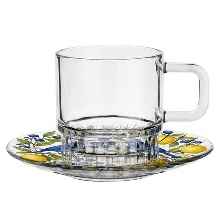 Filiżanka 240ml + Spodek Stella cytrynowy sad