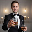 Zestaw Karafka 750ml 2 Szklanki do Whisky Grawer Prezent Świadek Pan Młody - 6