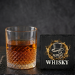 PREZENT DLA TATY Ojca WHISKY Szklanka Crystal 345ml Podkładka kamienna - 4