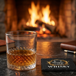 PREZENT DLA TATY Ojca WHISKY Szklanka Crystal 345ml Podkładka kamienna - 6